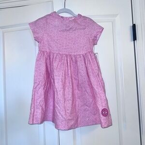 NWT Smiling Button Little Girls Dress Size 7 Made‎ in the USA